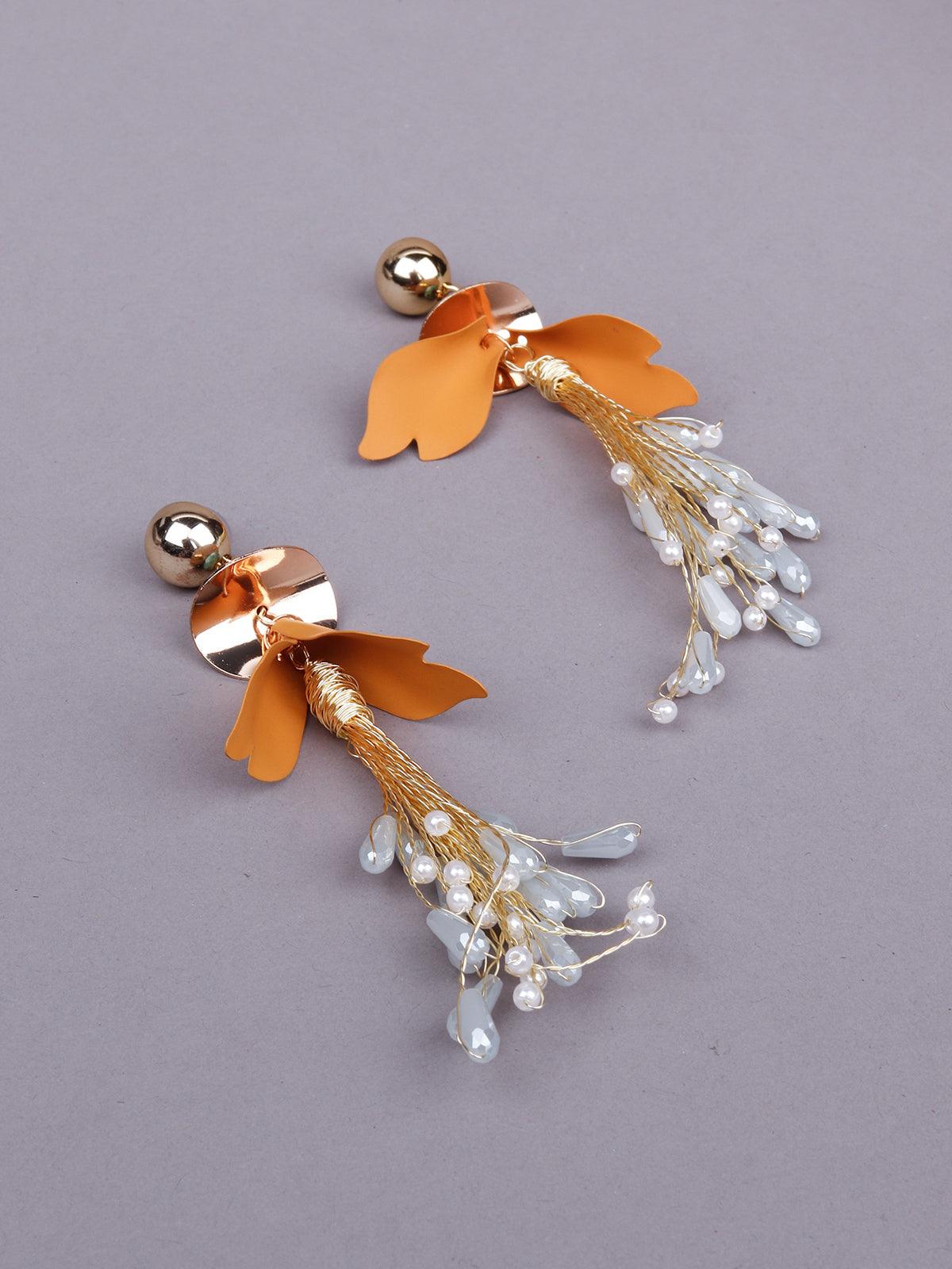 Women's Mordern Art Inspo Drop Earrings-Orang