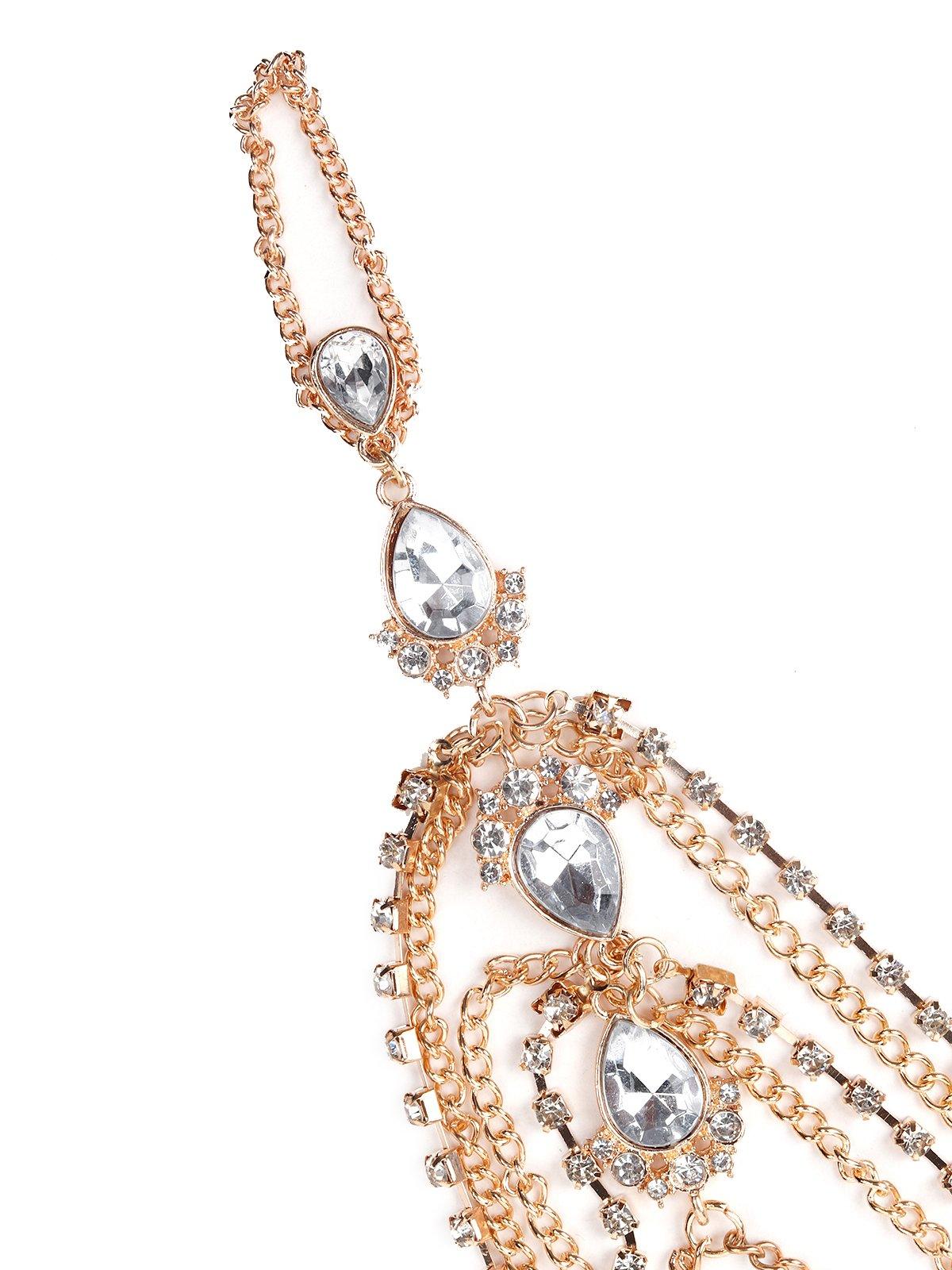 Women's Multi-Layered Chain Embedded Hathphool-Gol