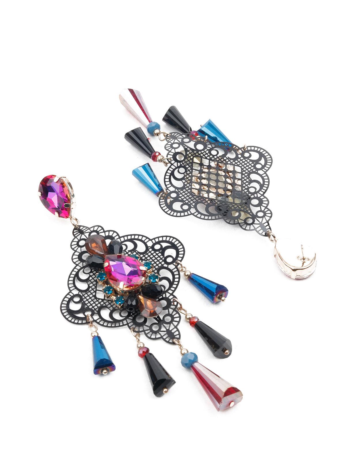 Women's Multicolored Stone Dangle Earring
