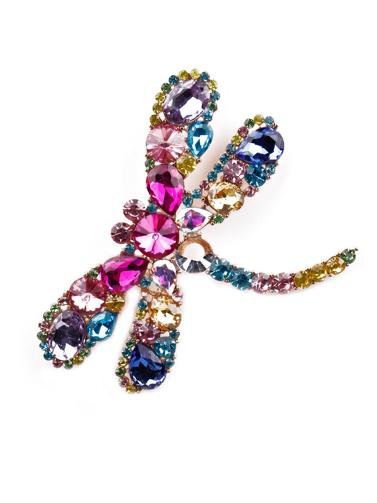 Women's Multicoloured Butterfly Crystal Earring