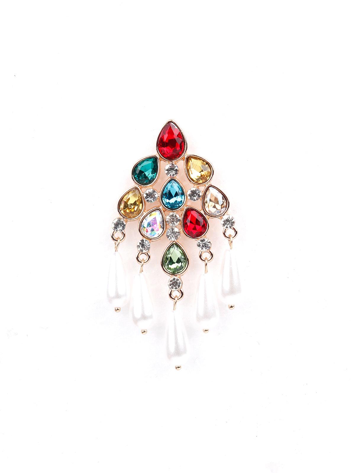 Women's Multicoloured Chandelier Drop Statement Earring