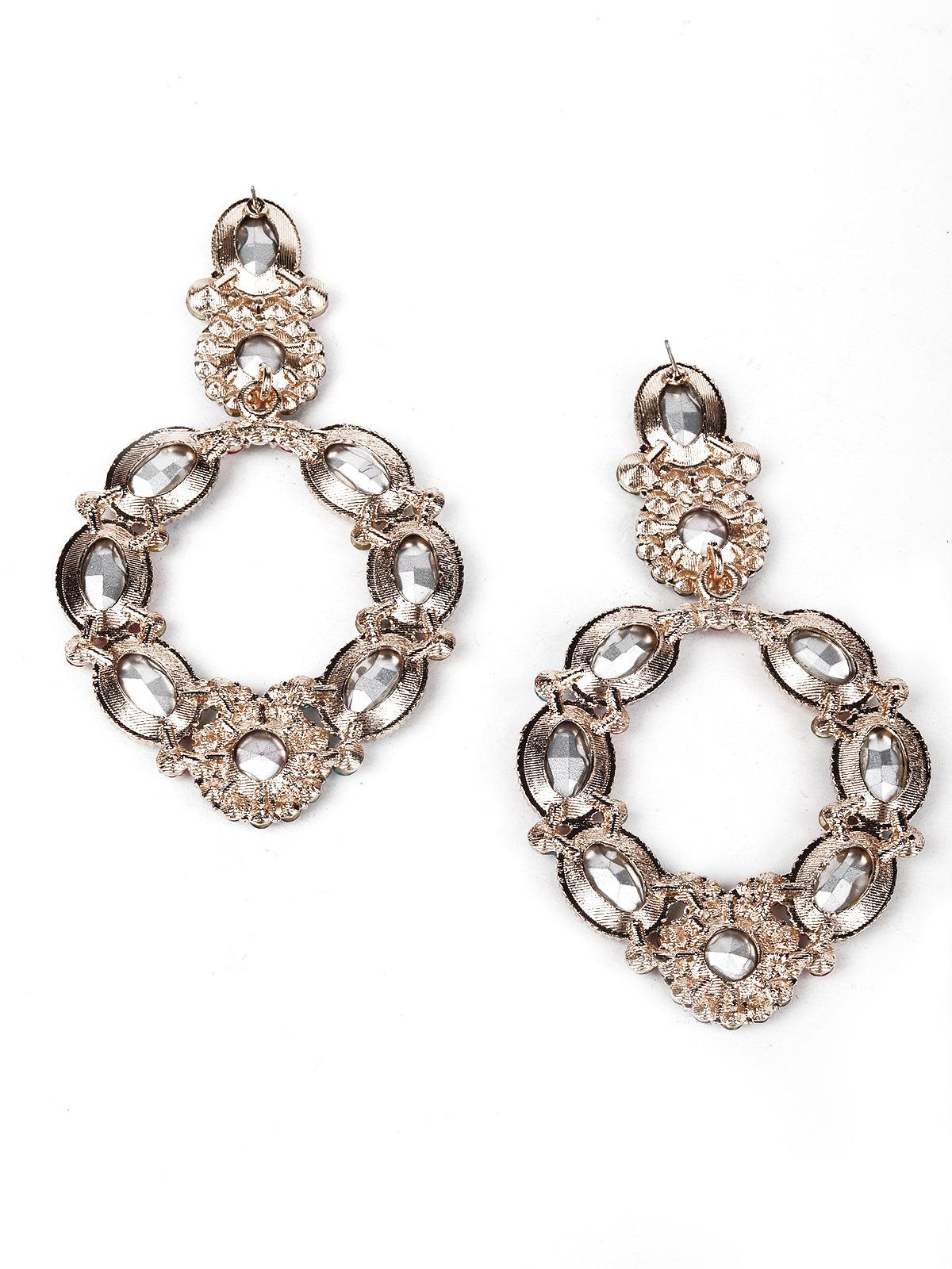 Women's Multicoloured Crystal Statement Earring
