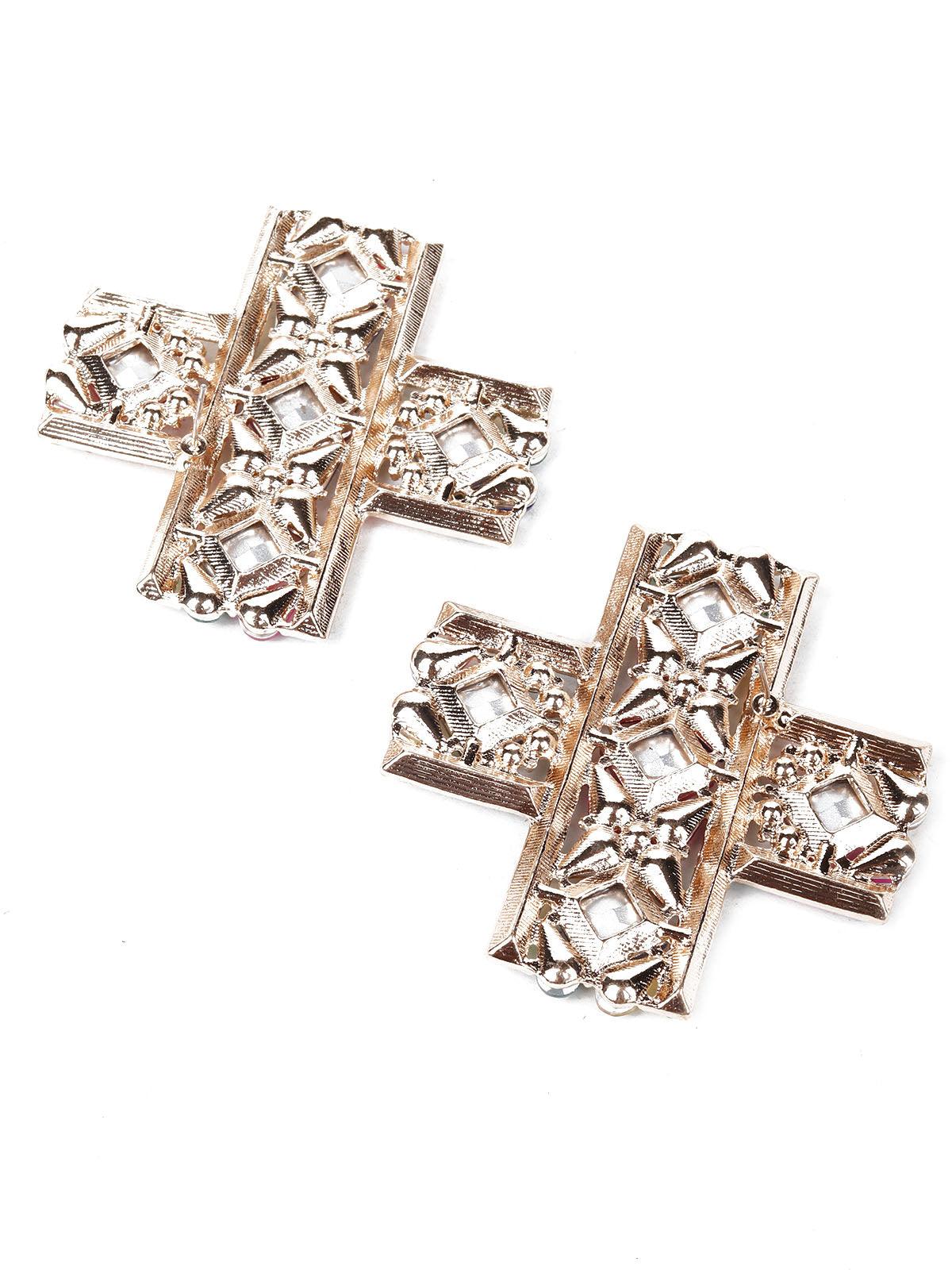 Women's Multicoloured Gemstone Embellished Earring