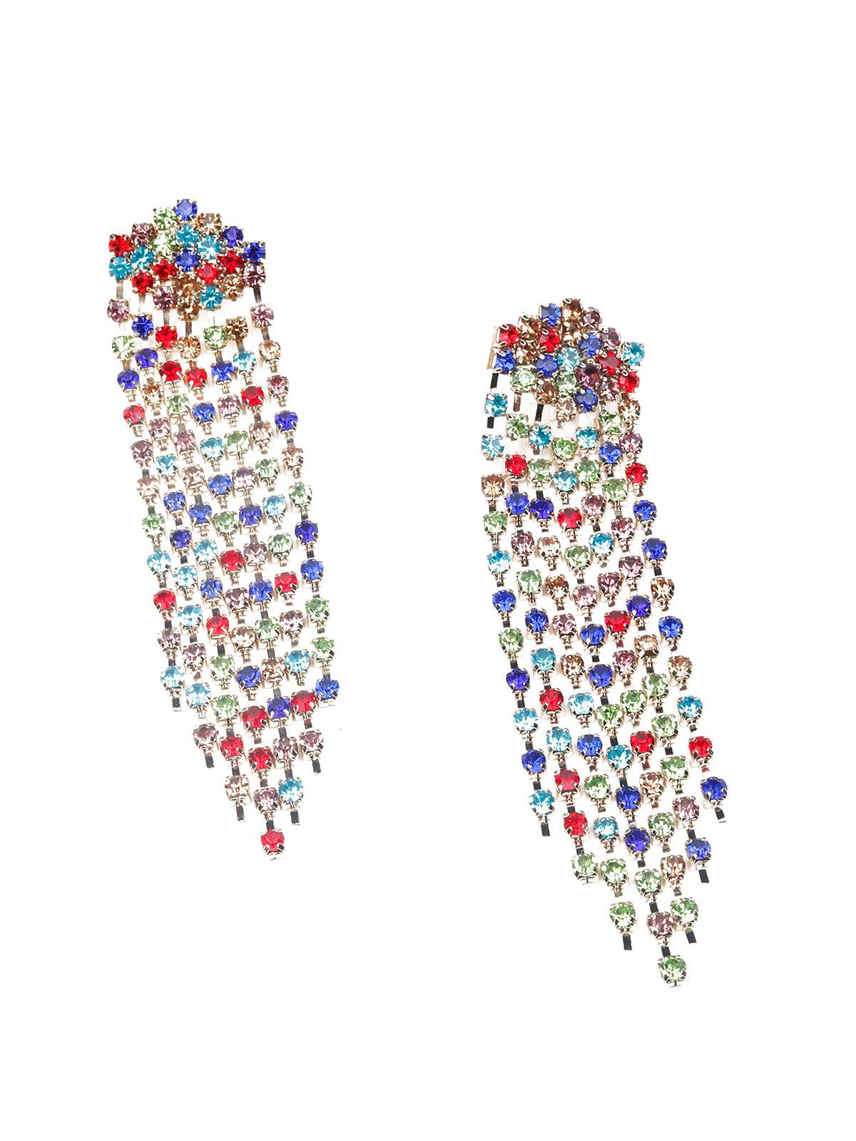 Women's Multicoloured Long Tassel Earring