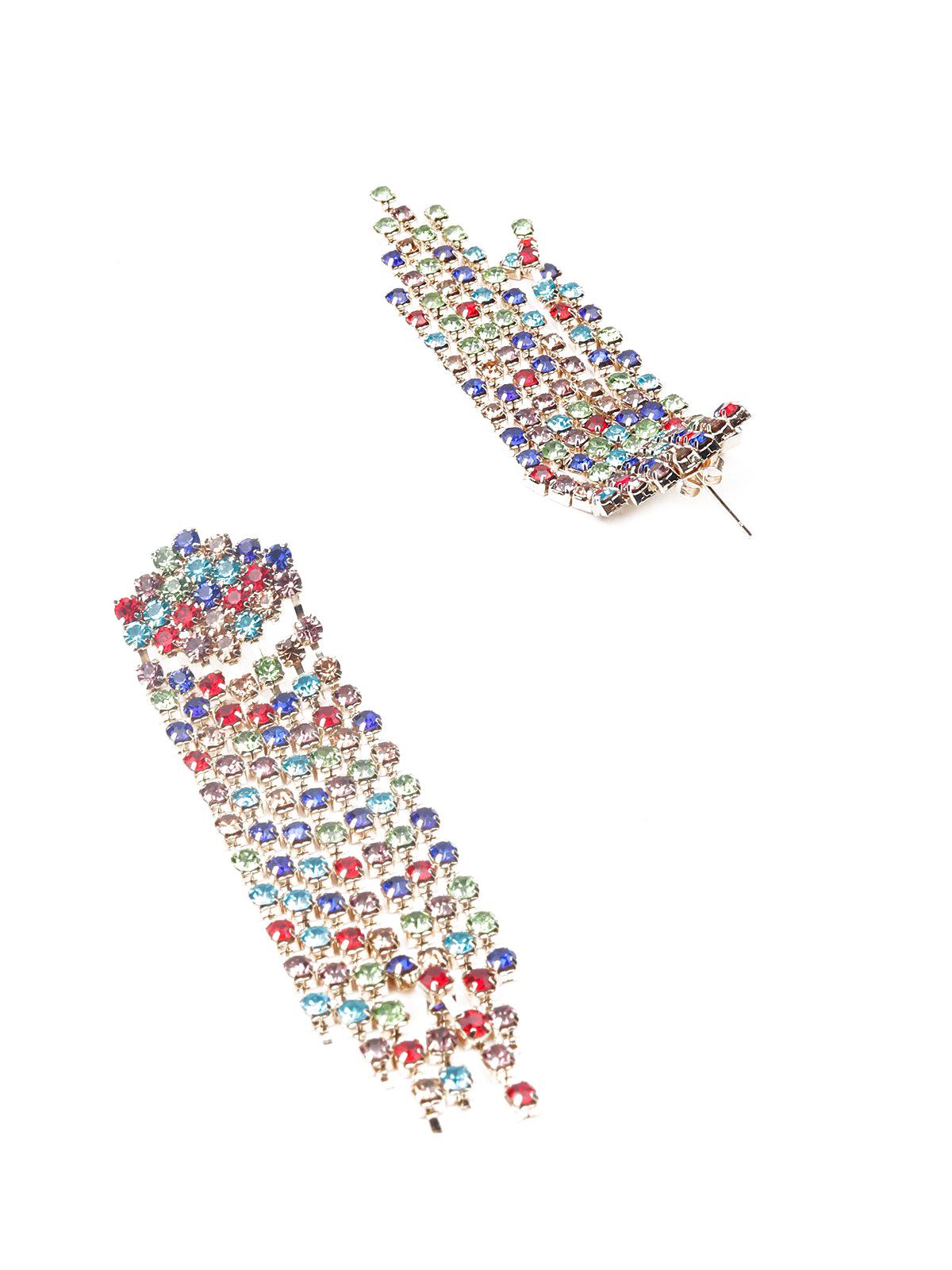 Women's Multicoloured Long Tassel Earring