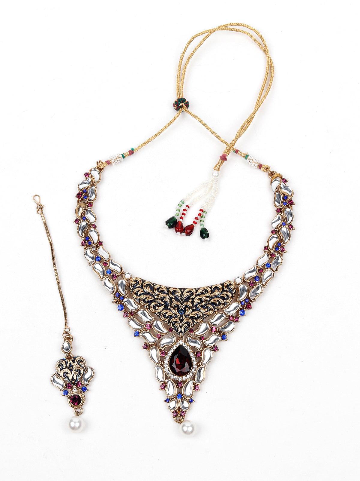 Women's Multicoloured Stones And Kundan Se