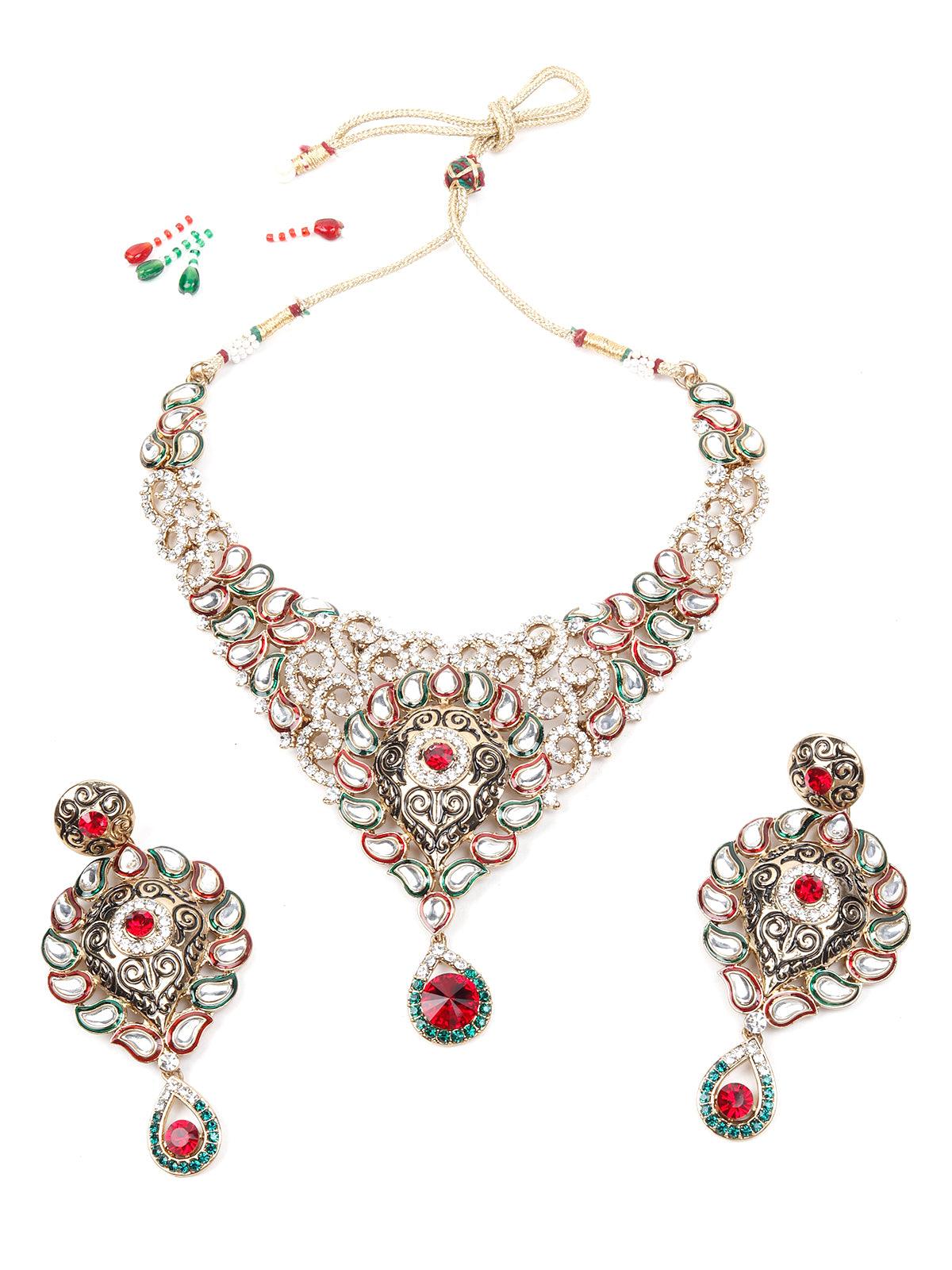 Women's Multicoloured Stones And Kundan Se