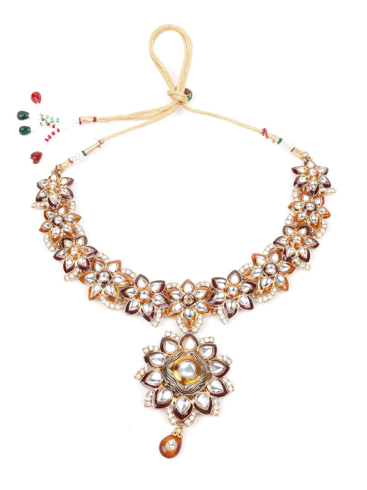 Women's Multicoloured Stones And Kundan Se