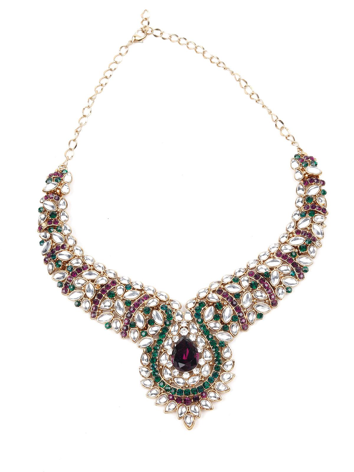 Women's Multicoloured Stones And Kundan Se