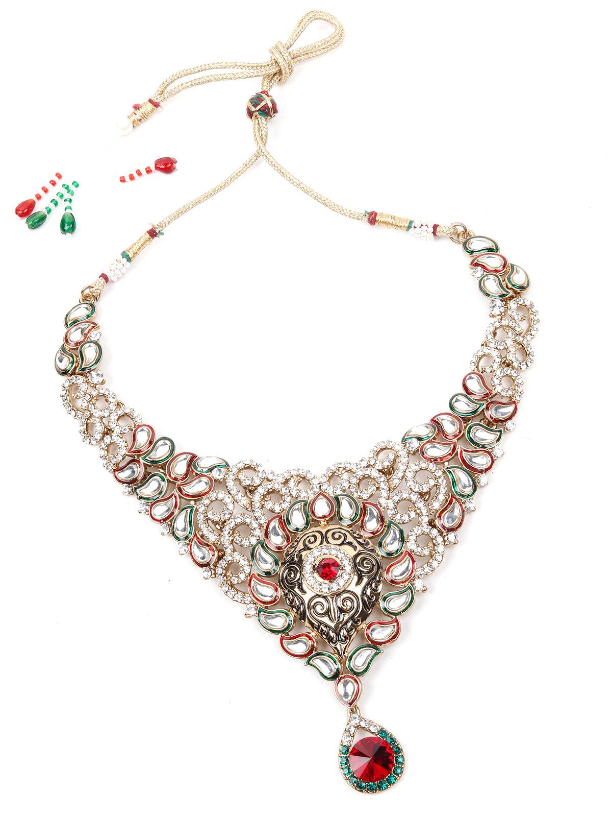Women's Multicoloured Stones And Kundan Se