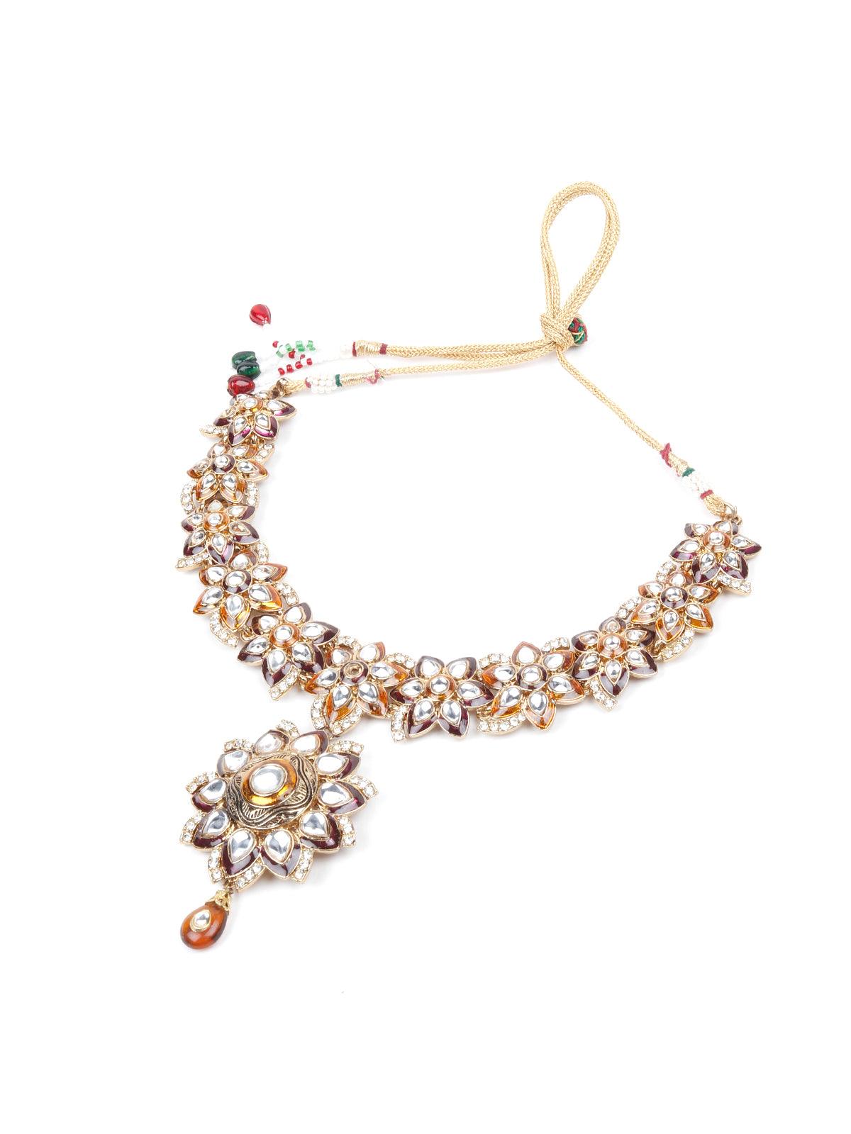 Women's Multicoloured Stones And Kundan Se