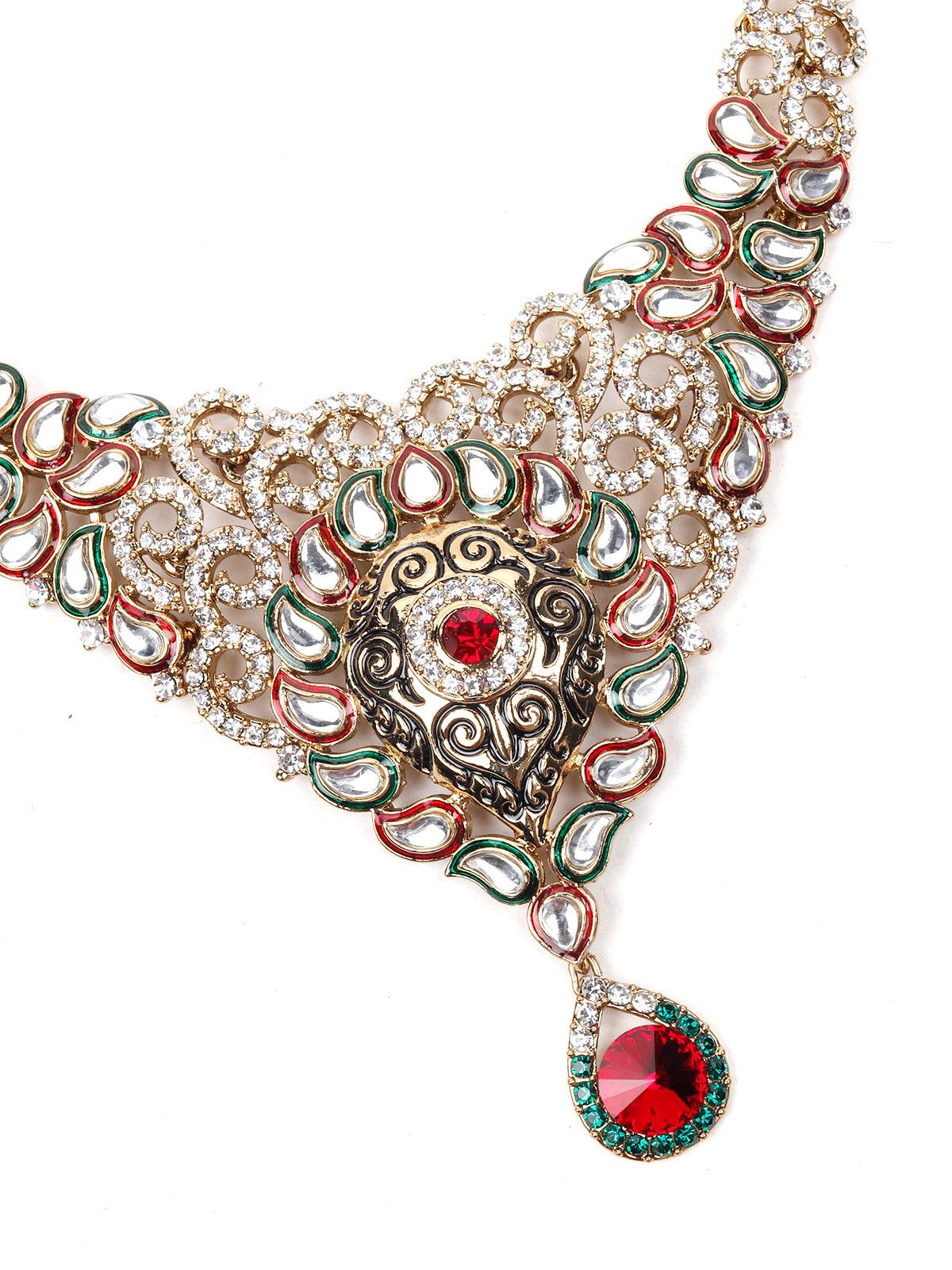 Women's Multicoloured Stones And Kundan Se
