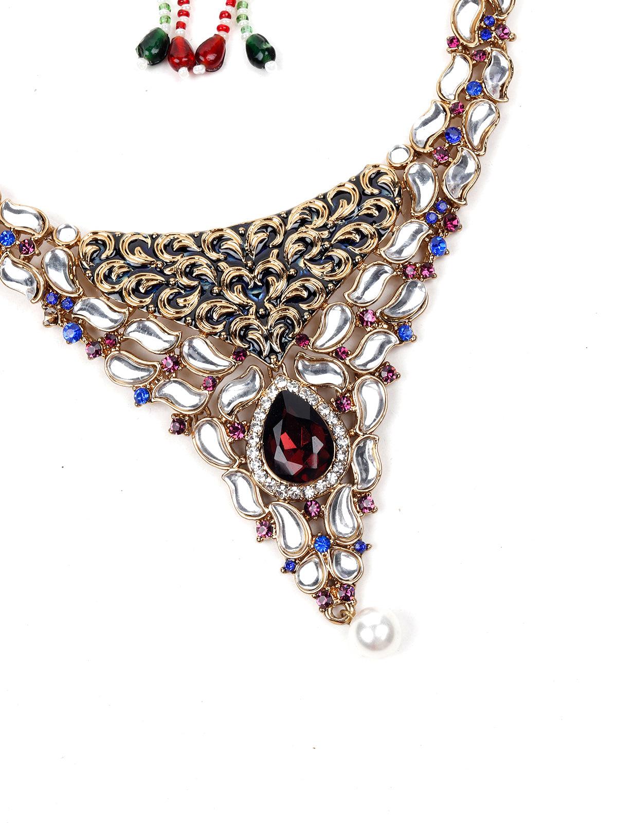 Women's Multicoloured Stones And Kundan Se