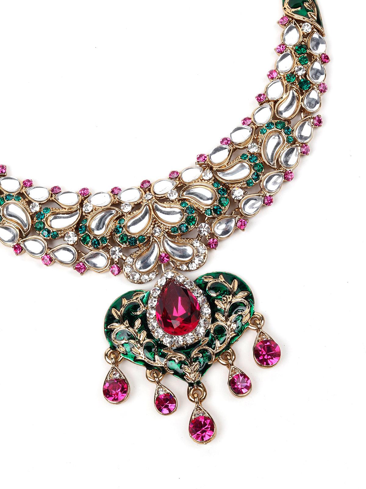 Women's Multicoloured Stones And Kundan Se