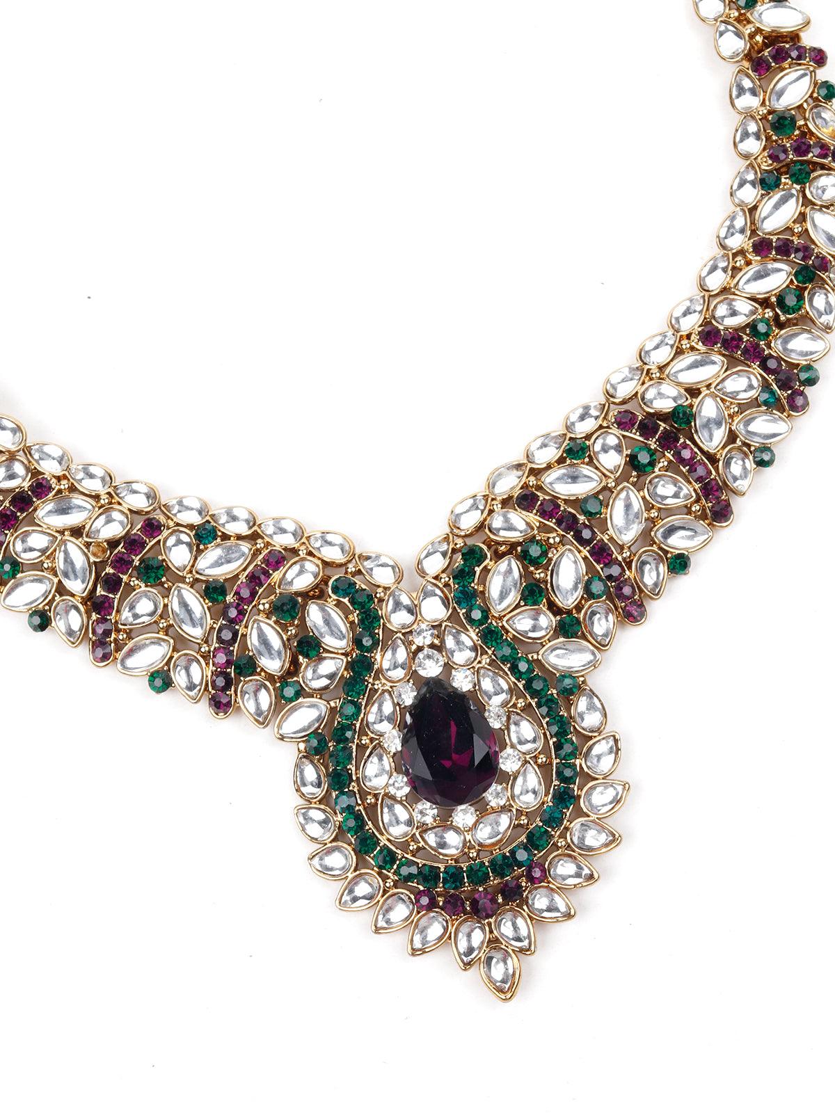 Women's Multicoloured Stones And Kundan Se
