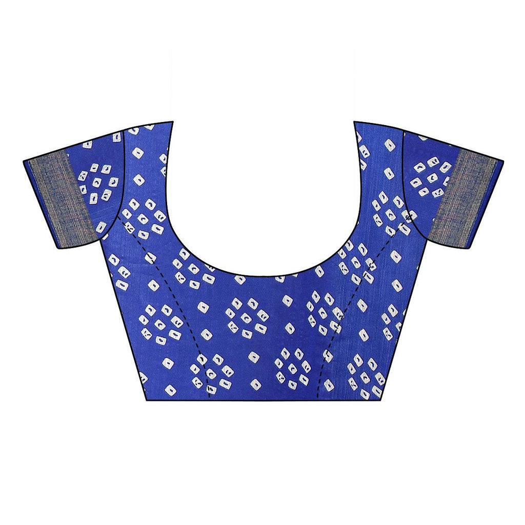 Women's Linen Jari Border Saree With Blouse Piece
