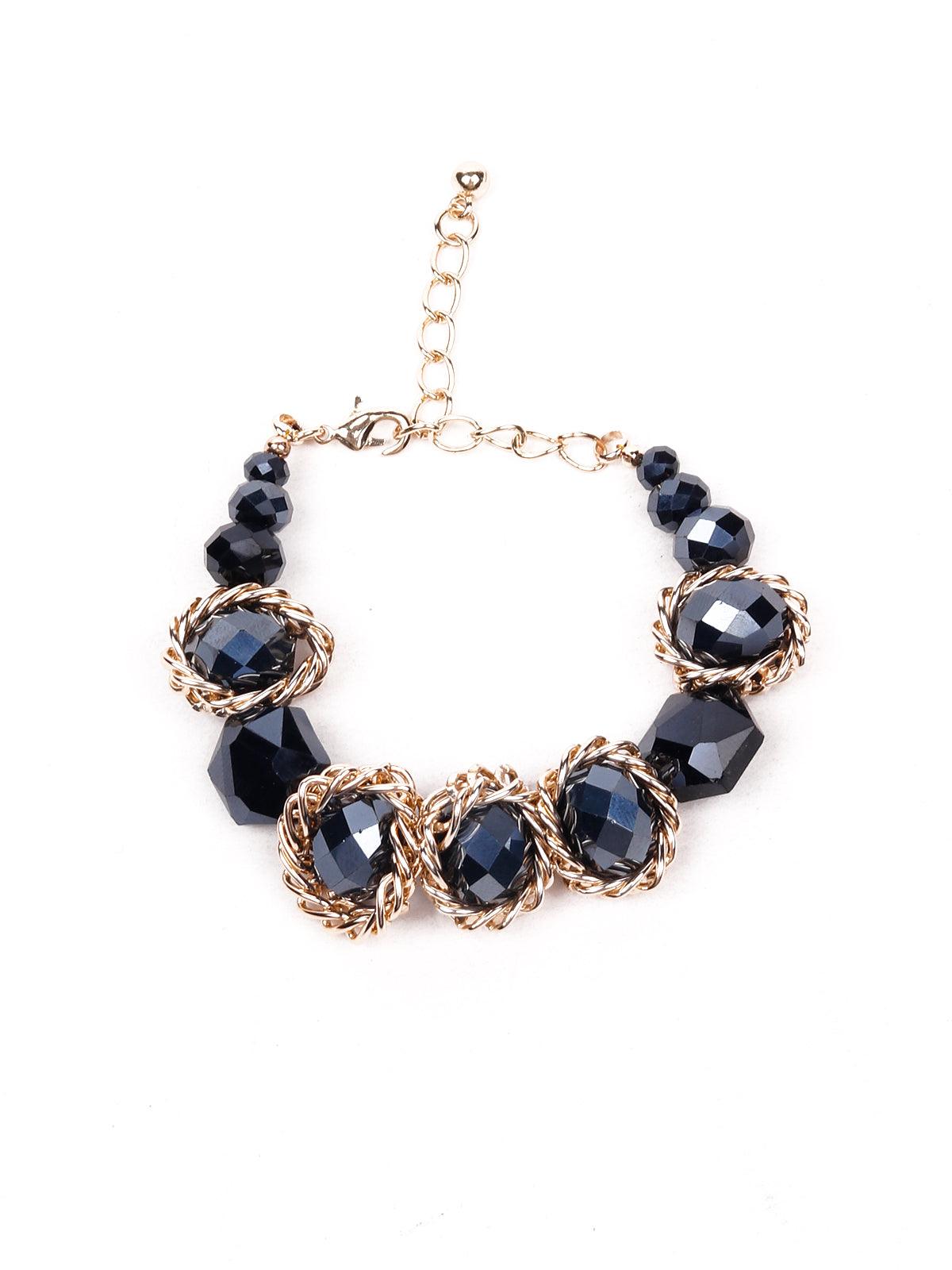 Women's Navy Blue Minimalistic Statement Bracele