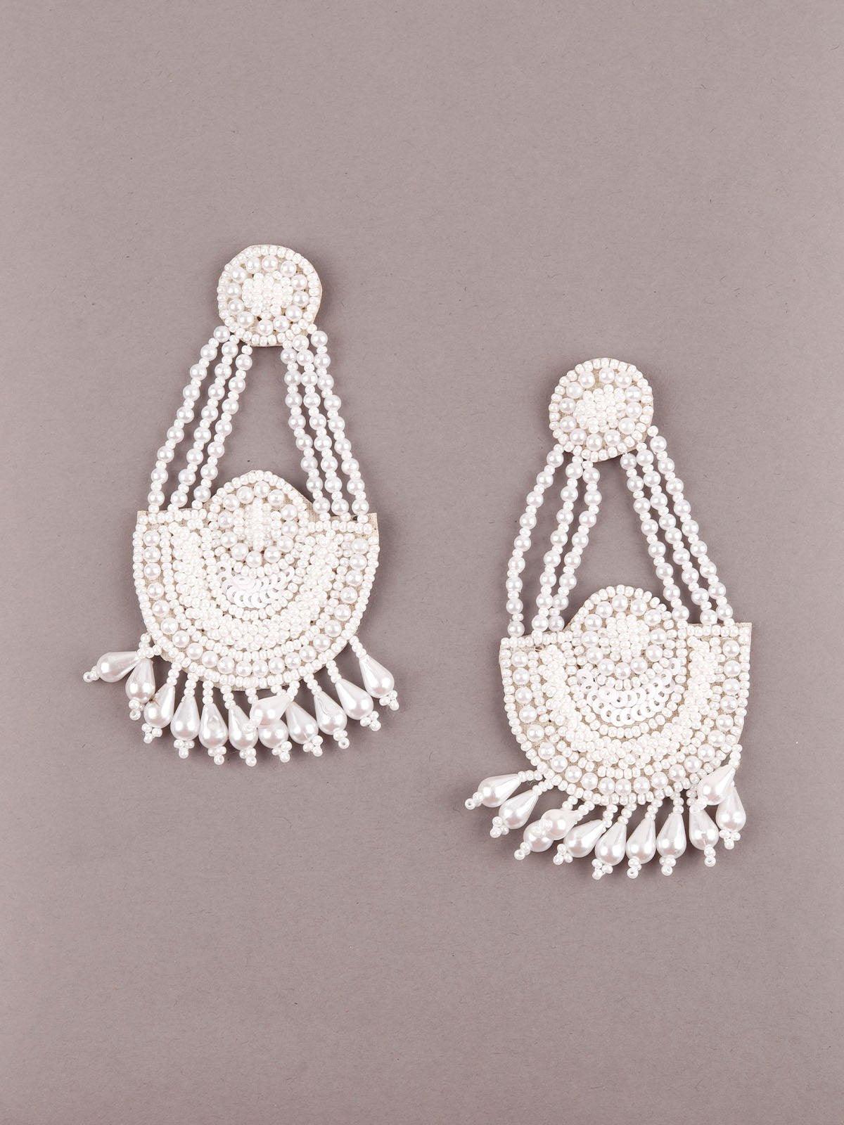 Women's Necklace Shape Pearl Earrin