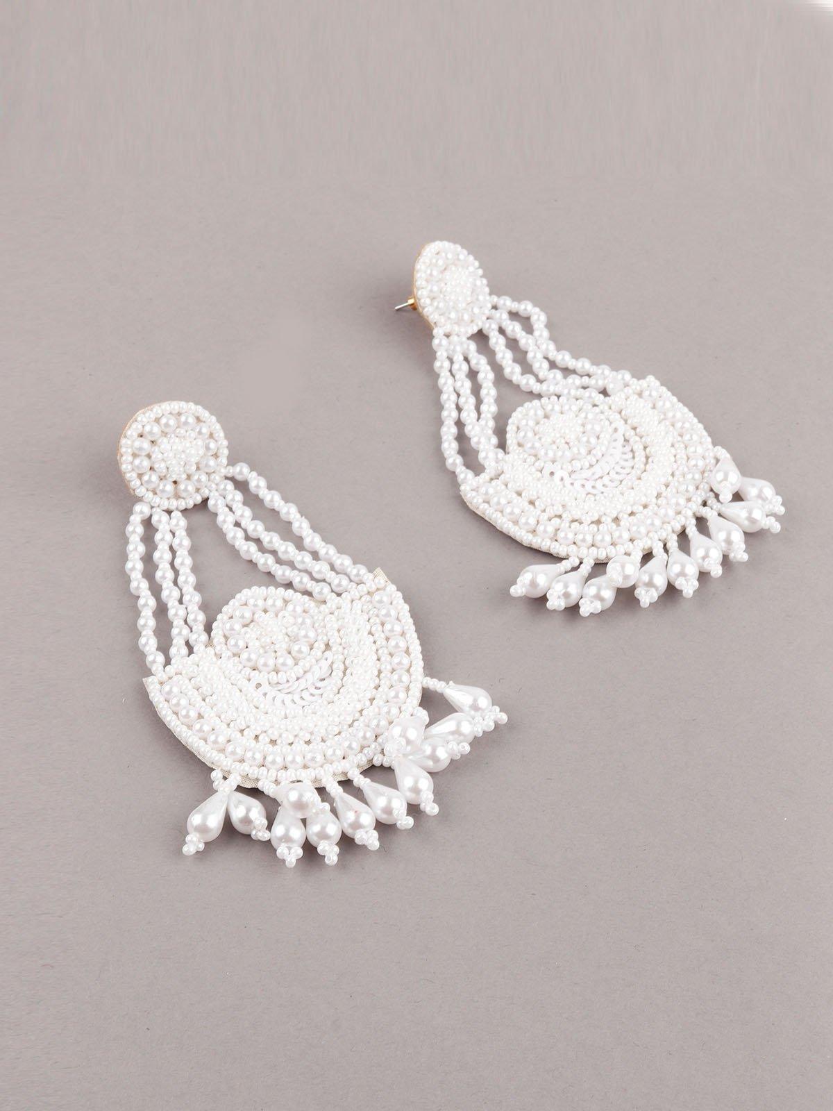 Women's Necklace Shape Pearl Earrin