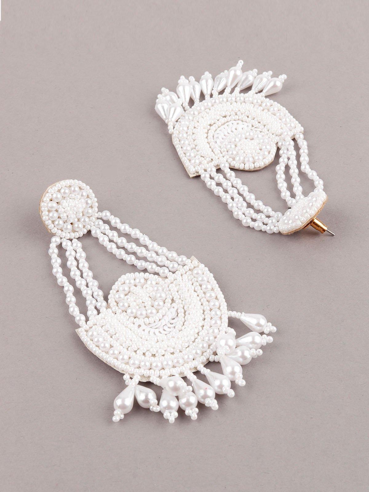 Women's Necklace Shape Pearl Earrin