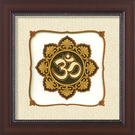 Om Decorative Frame – Handcrafted Wooden Spiritual Wall Art
