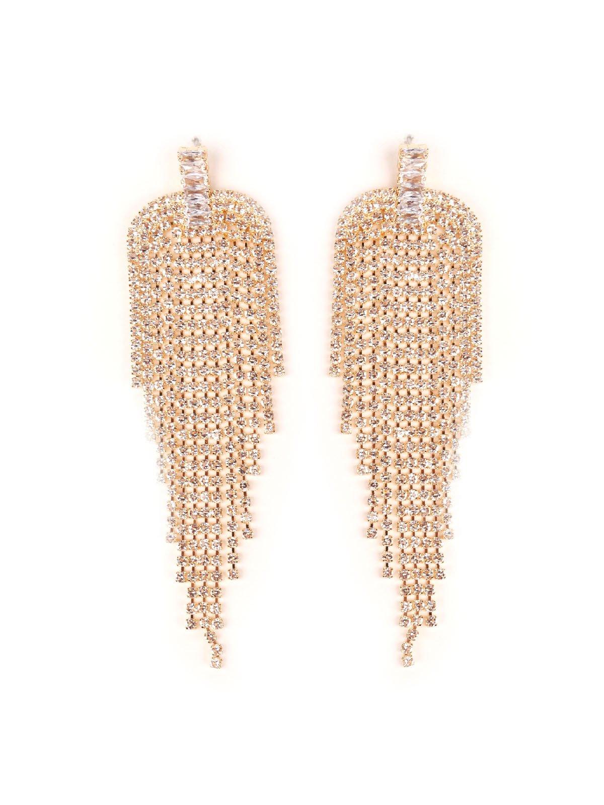 Women's Overflowing Crystal-Embellished Drop Earring