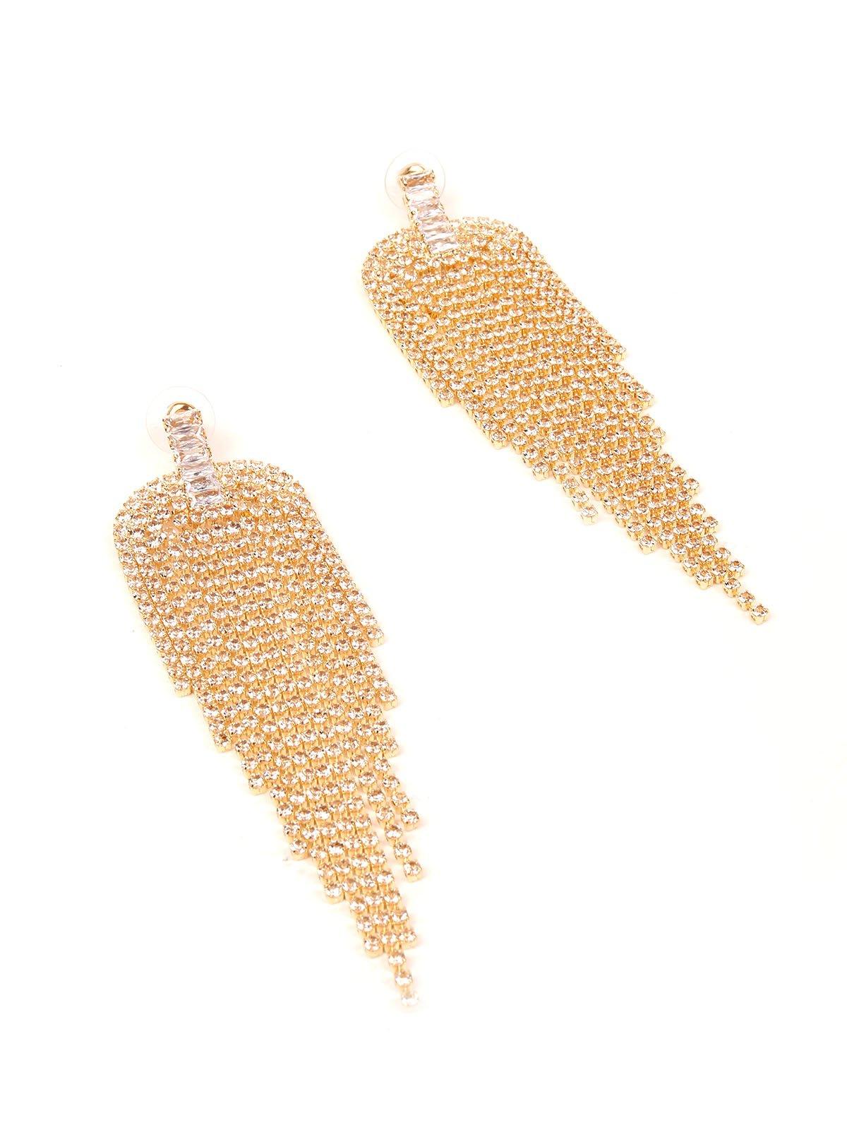 Women's Overflowing Crystal-Embellished Drop Earring