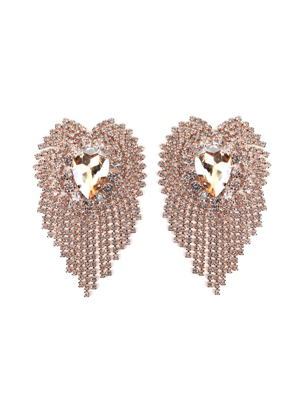Women's Overload With Crystals Gold-Tone Statement Earring