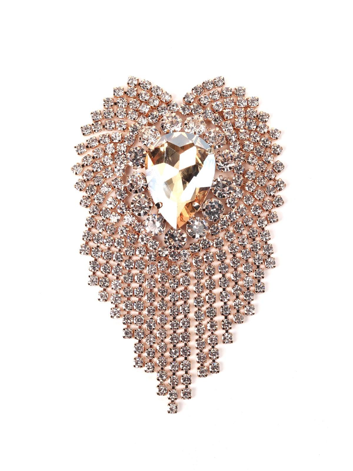 Women's Overload With Crystals Gold-Tone Statement Earring