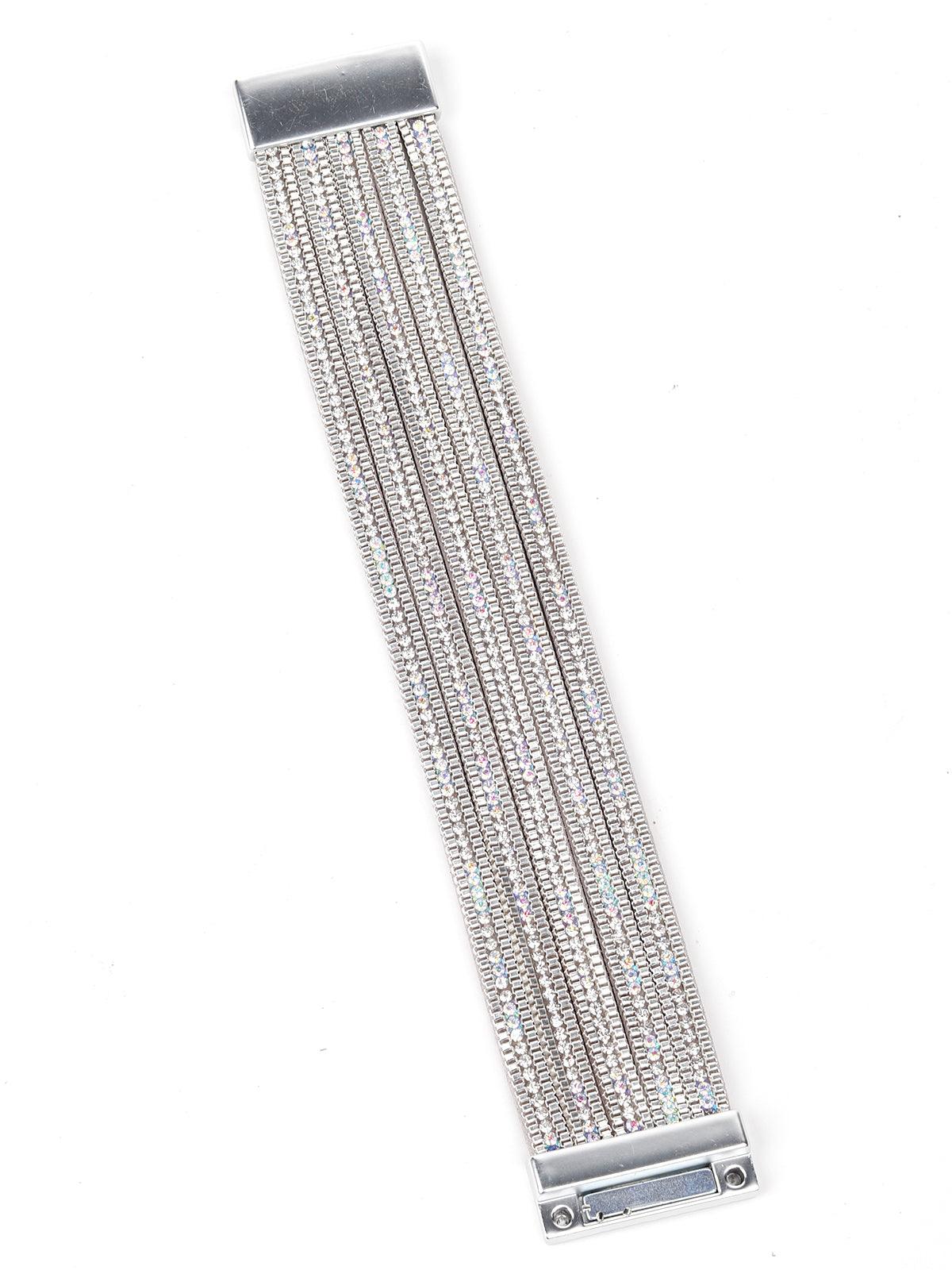 Women's Overloaded Crystal-Studded Bracelet