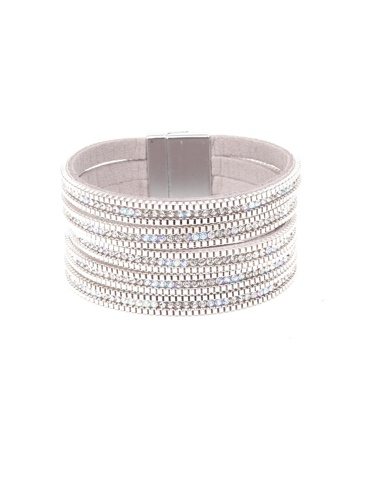 Women's Overloaded Crystal-Studded Bracelet