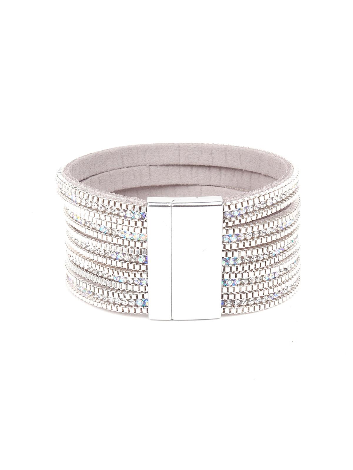 Women's Overloaded Crystal-Studded Bracelet