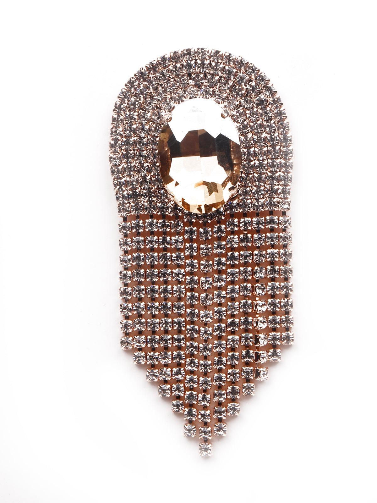 Women's Overloaded Crystal-Studded Tassel Earring