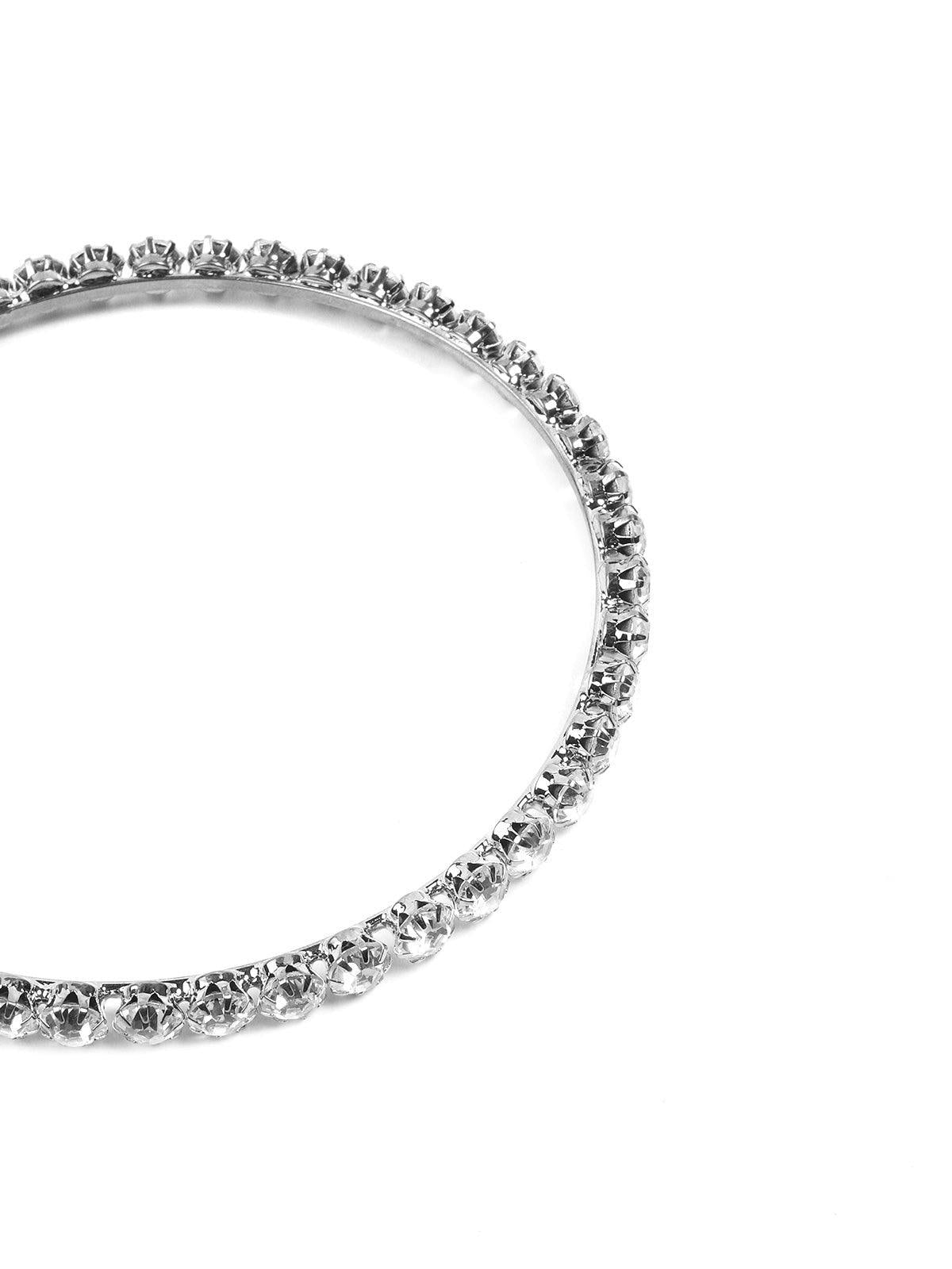 Women's Oversized Silver Tone Hoops