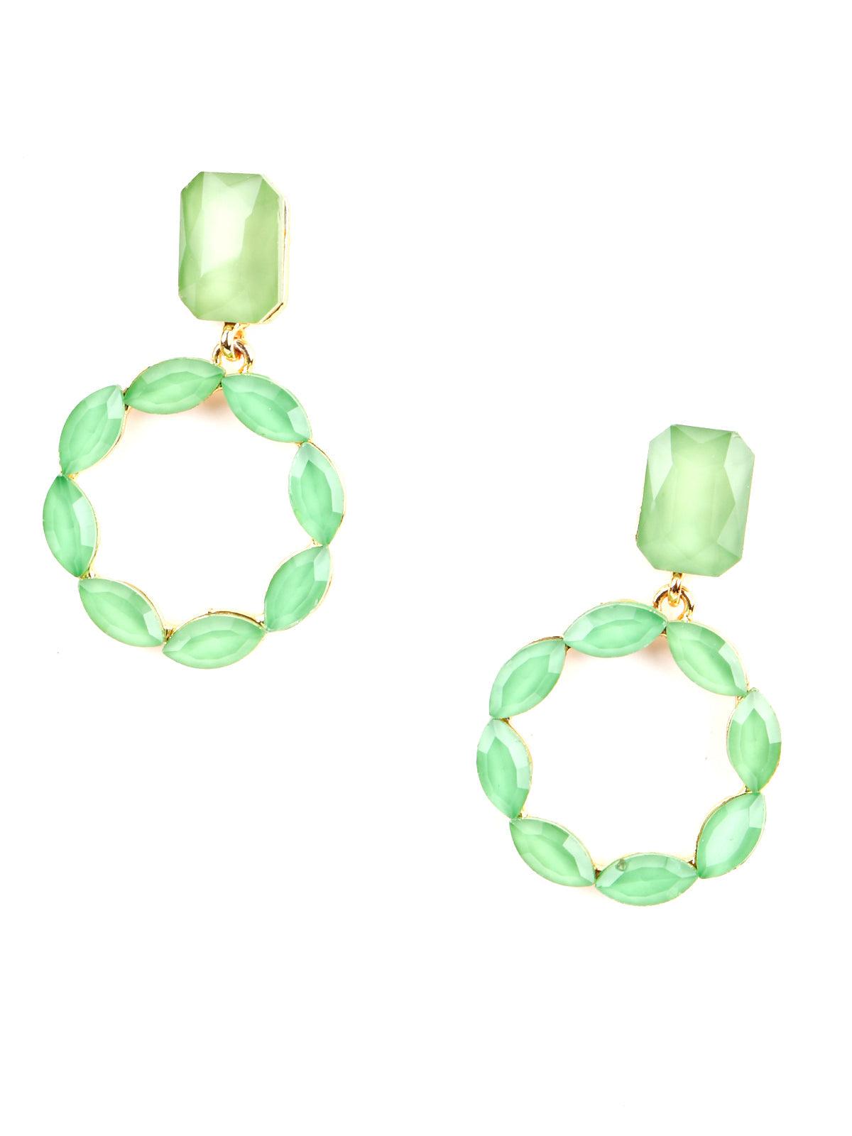Women's Parrot Green Minimal Cute Dangle Earring