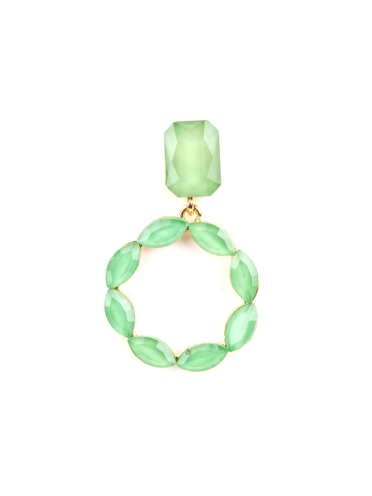 Women's Parrot Green Minimal Cute Dangle Earring