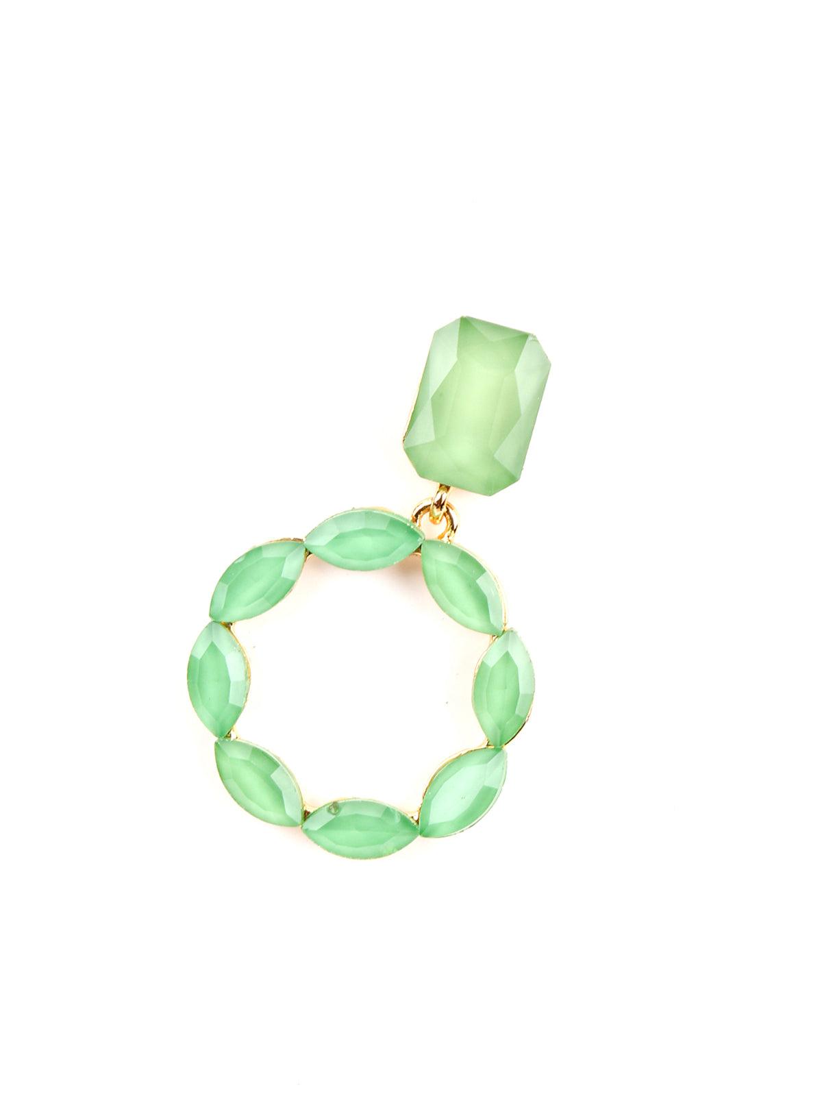 Women's Parrot Green Minimal Cute Dangle Earring