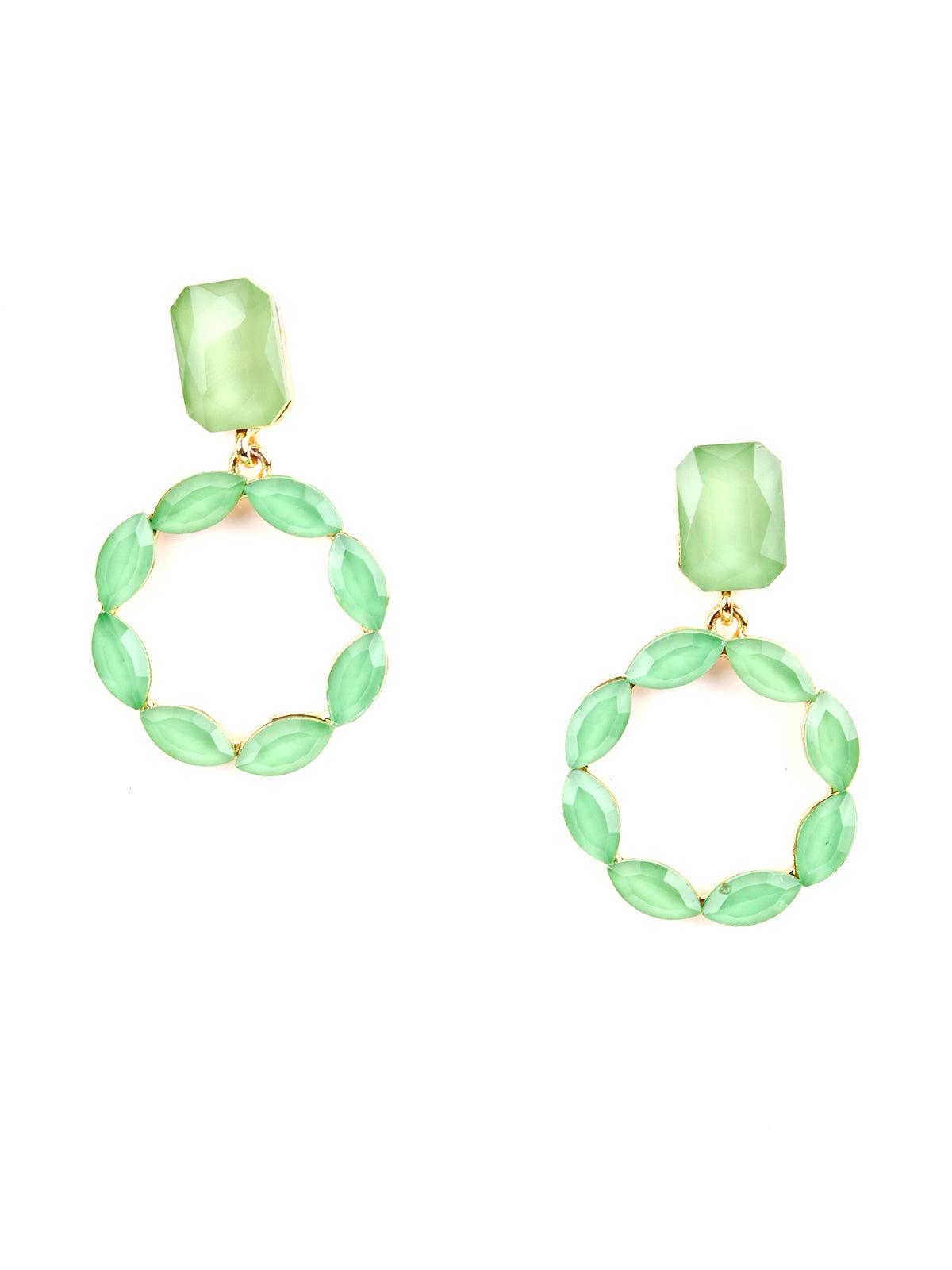 Women's Parrot Green Minimal Cute Dangle Earring