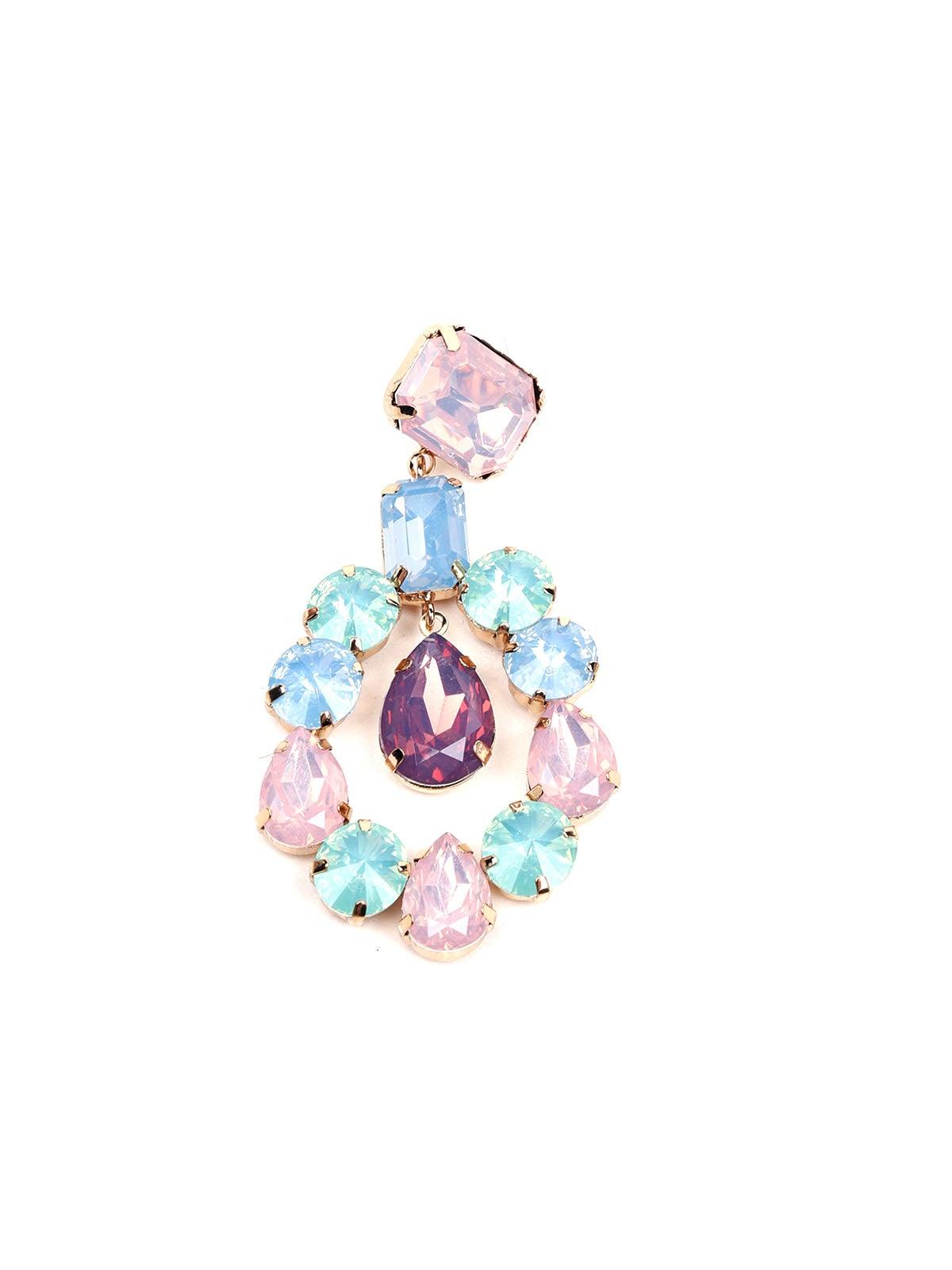 Women's Pastel Colour Crystal Drop Earring