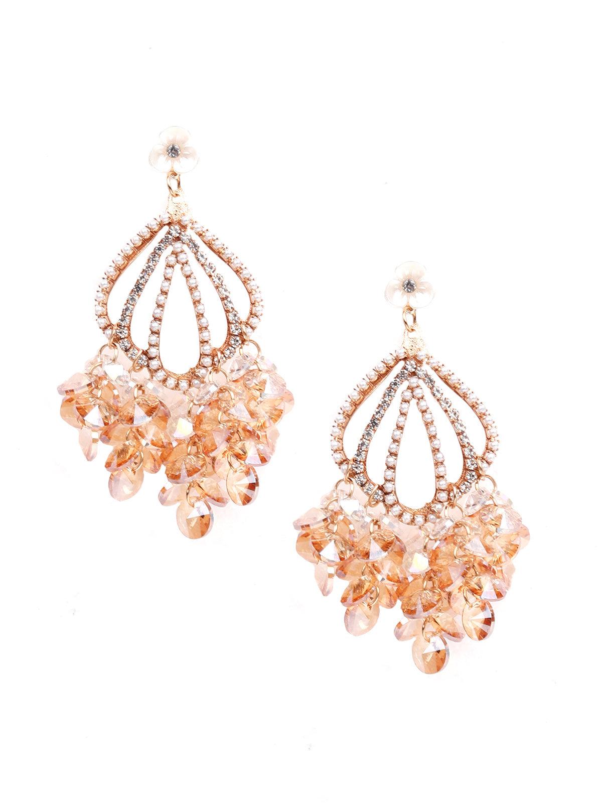 Women's Peach Elegant Drop Earrings