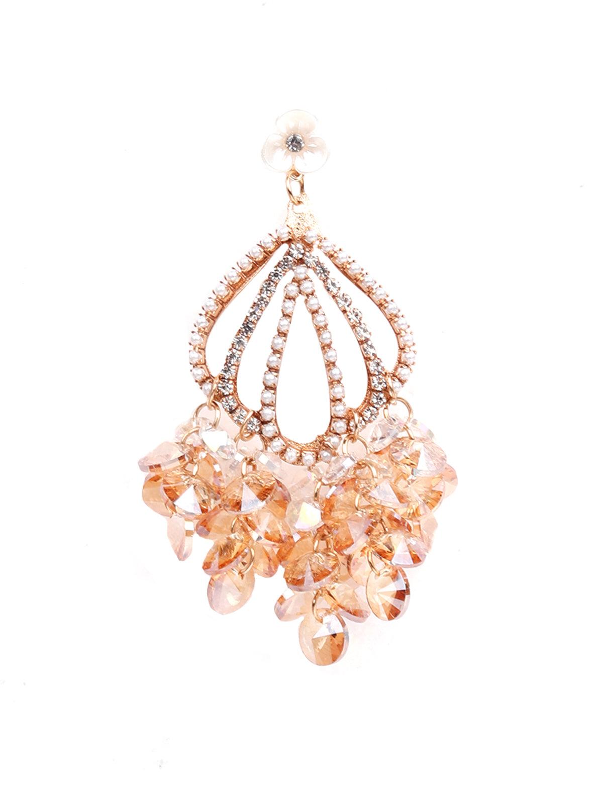 Women's Peach Elegant Drop Earrings