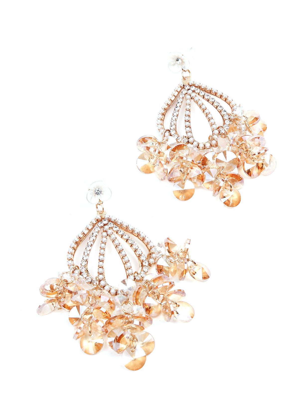 Women's Peach Elegant Drop Earrings