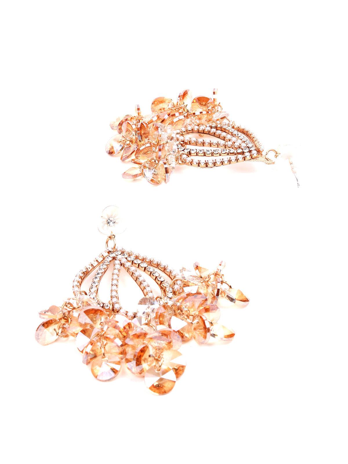 Women's Peach Elegant Drop Earrings