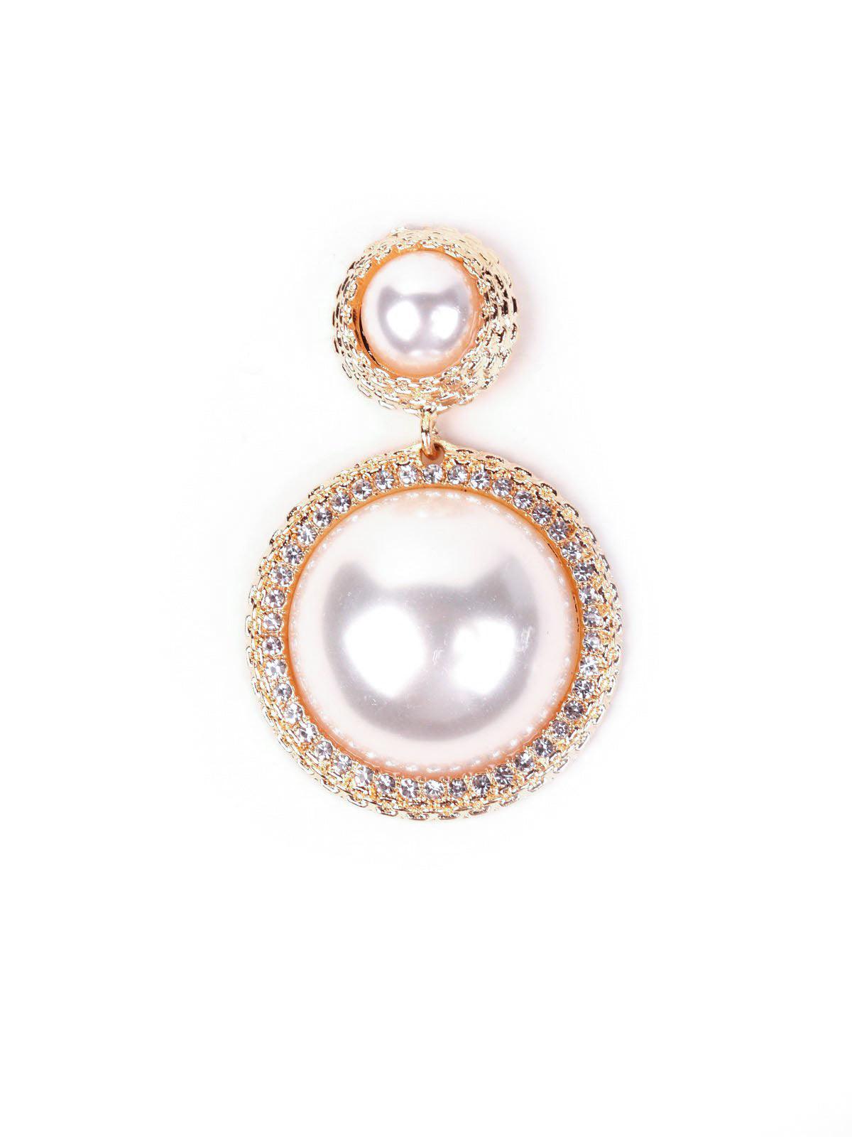 Women's Pearl Studded Drop Earring