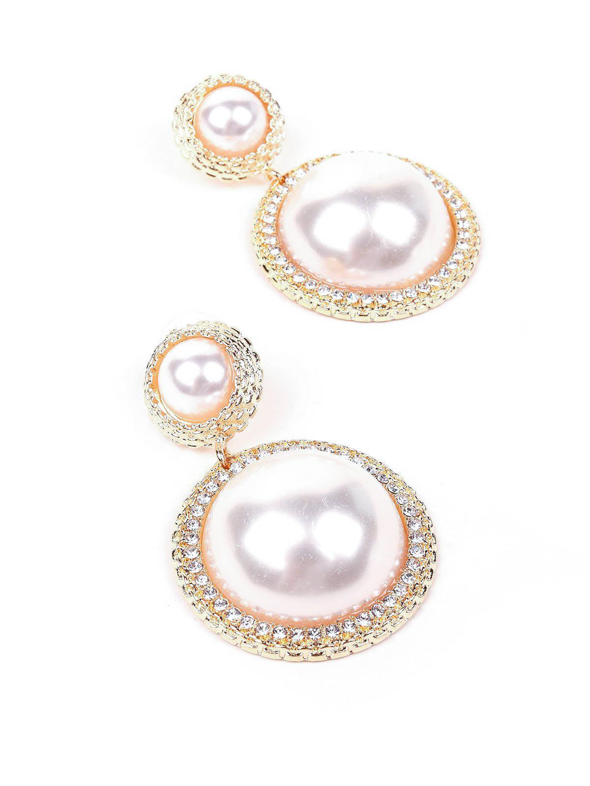 Women's Pearl Studded Drop Earring