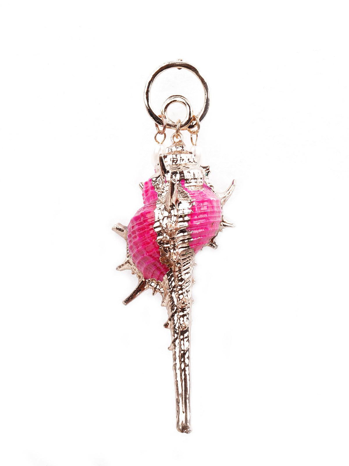 Women's Pink And Gold Stunning Drop Earring