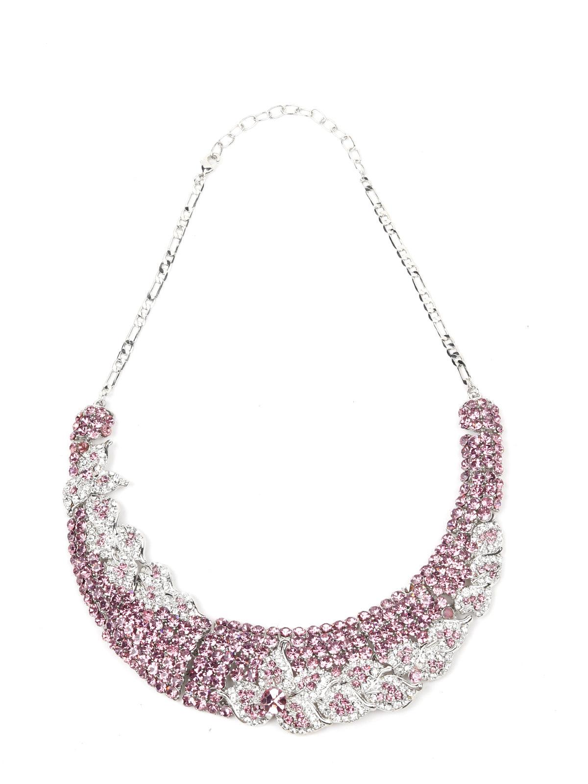 Women's Pink And White Stones  Se