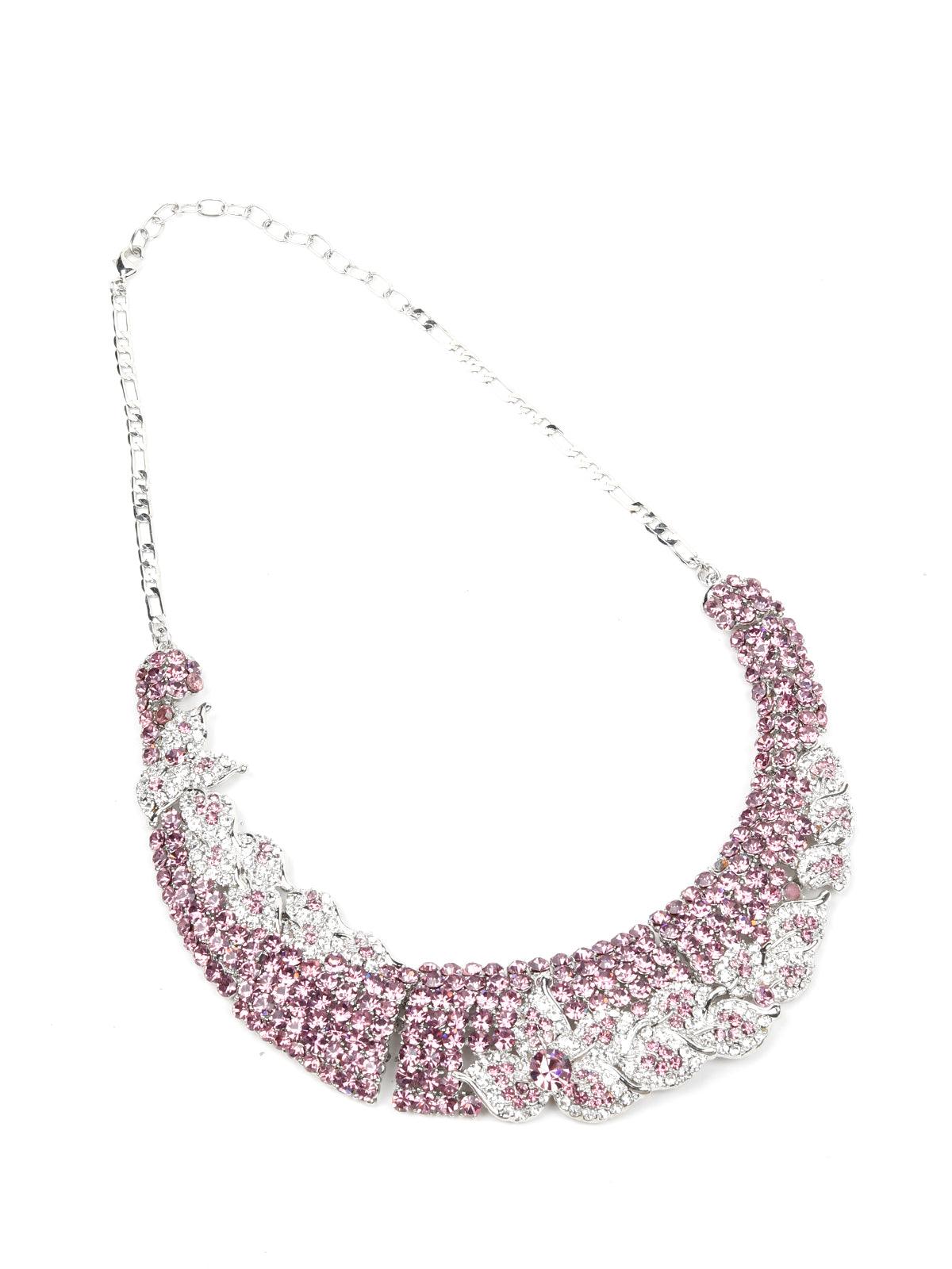 Women's Pink And White Stones  Se