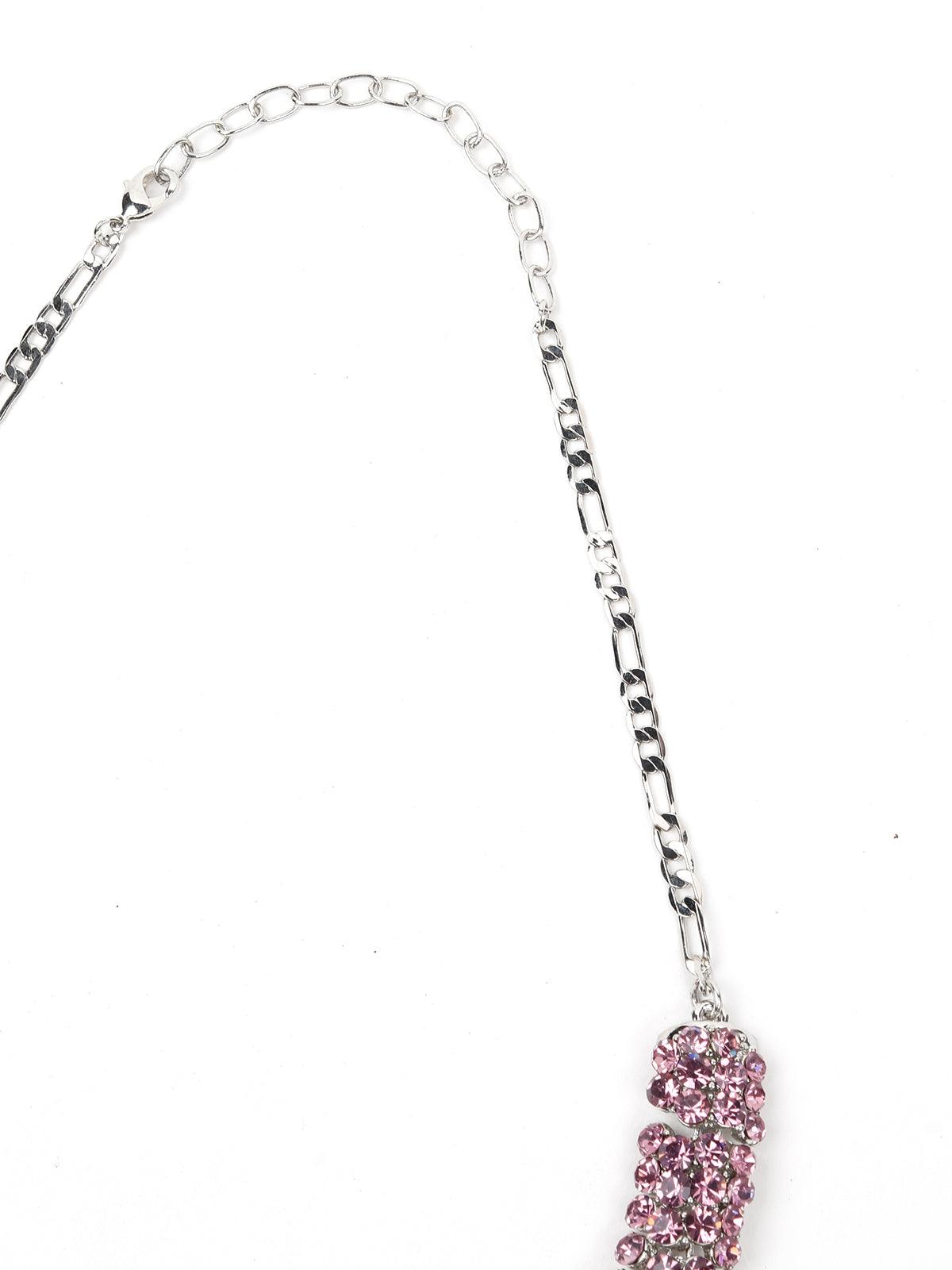 Women's Pink And White Stones  Se