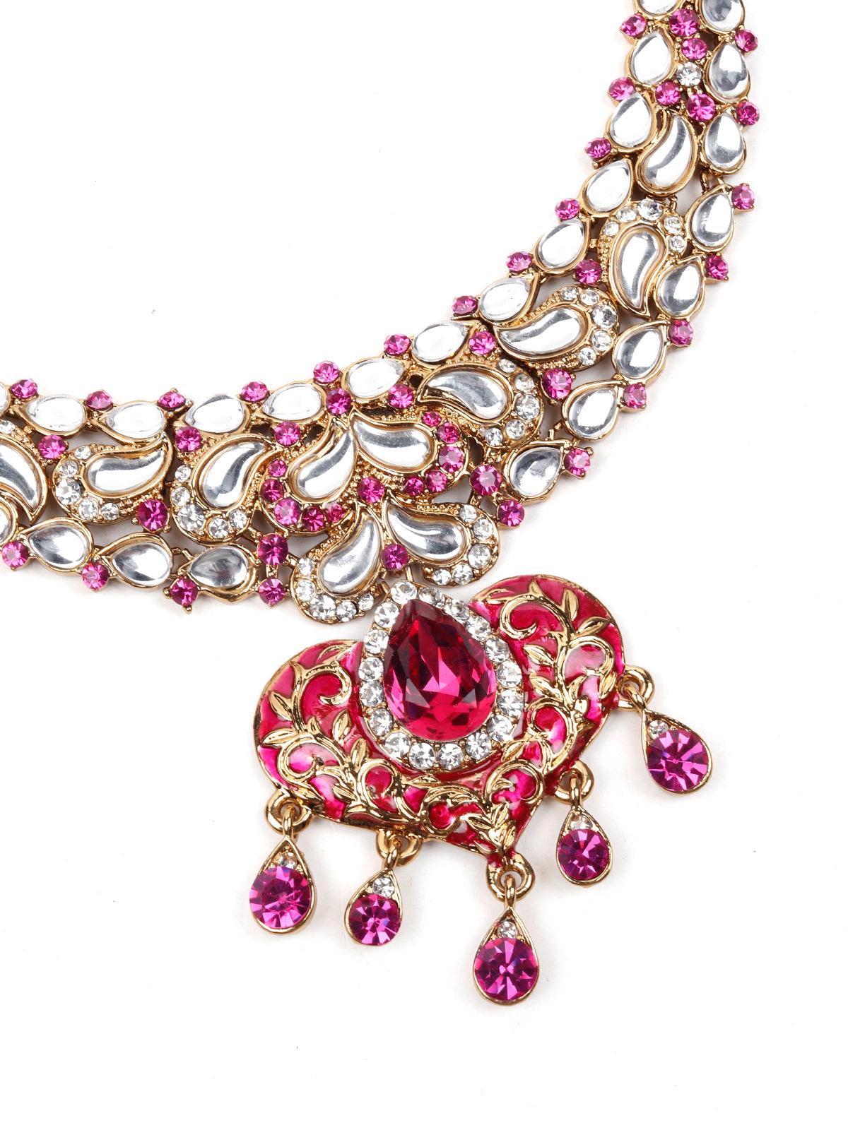 Women's Pink Stones And Kundan Se